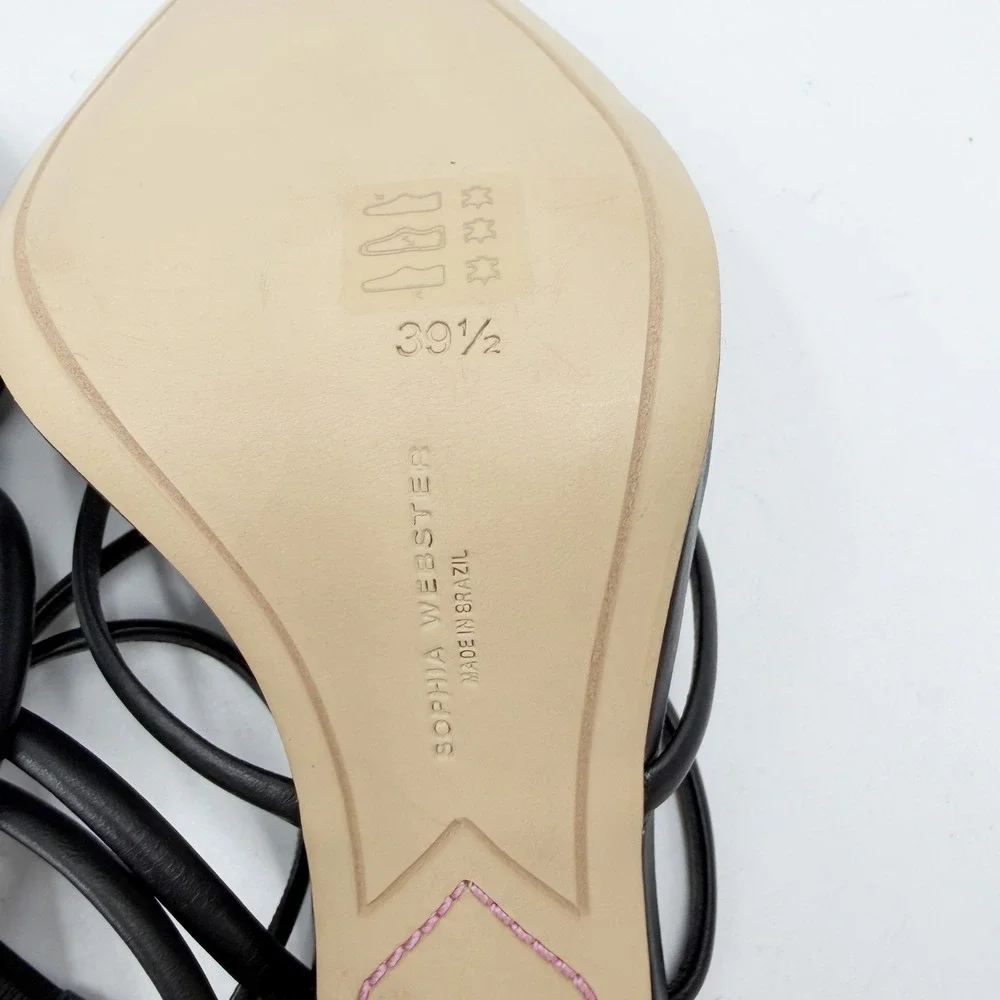 Sophia Webster Perla Strappy Sandal Black Pearl Heels Women Sz 39.5 / 9.5